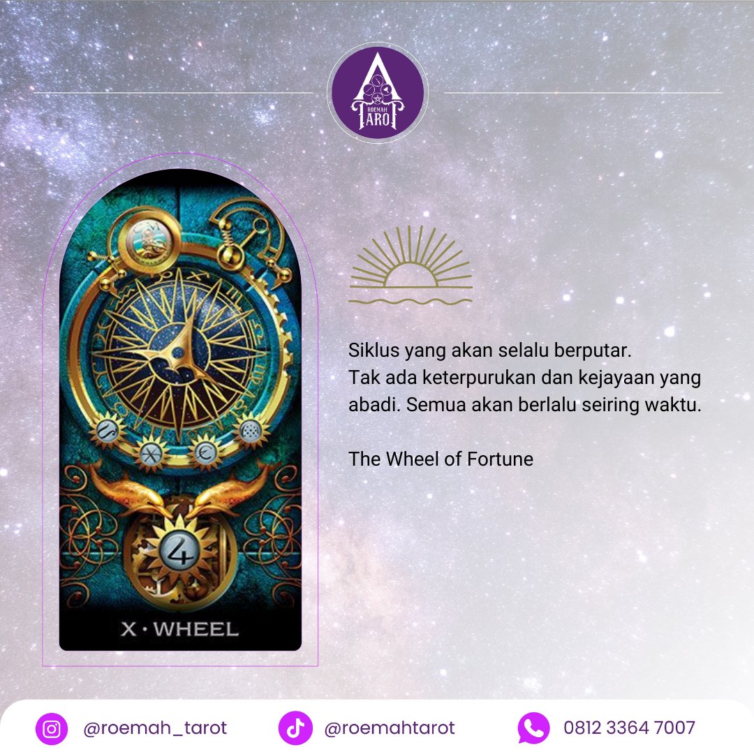 Spin your wheel
.
.
.
.
.
.
.
 #tarotreadersofinstagram #tarotindonesia #tarotonlineindonesia #tarotcommunity #tarottribe #tarotmalang #tarotsurabaya #thothtarotdailyinspiration
#tarot #fortuneteller #tarotevent #ramaltarot #belajartarot #kursustarot #zodiac #ramalanhariini