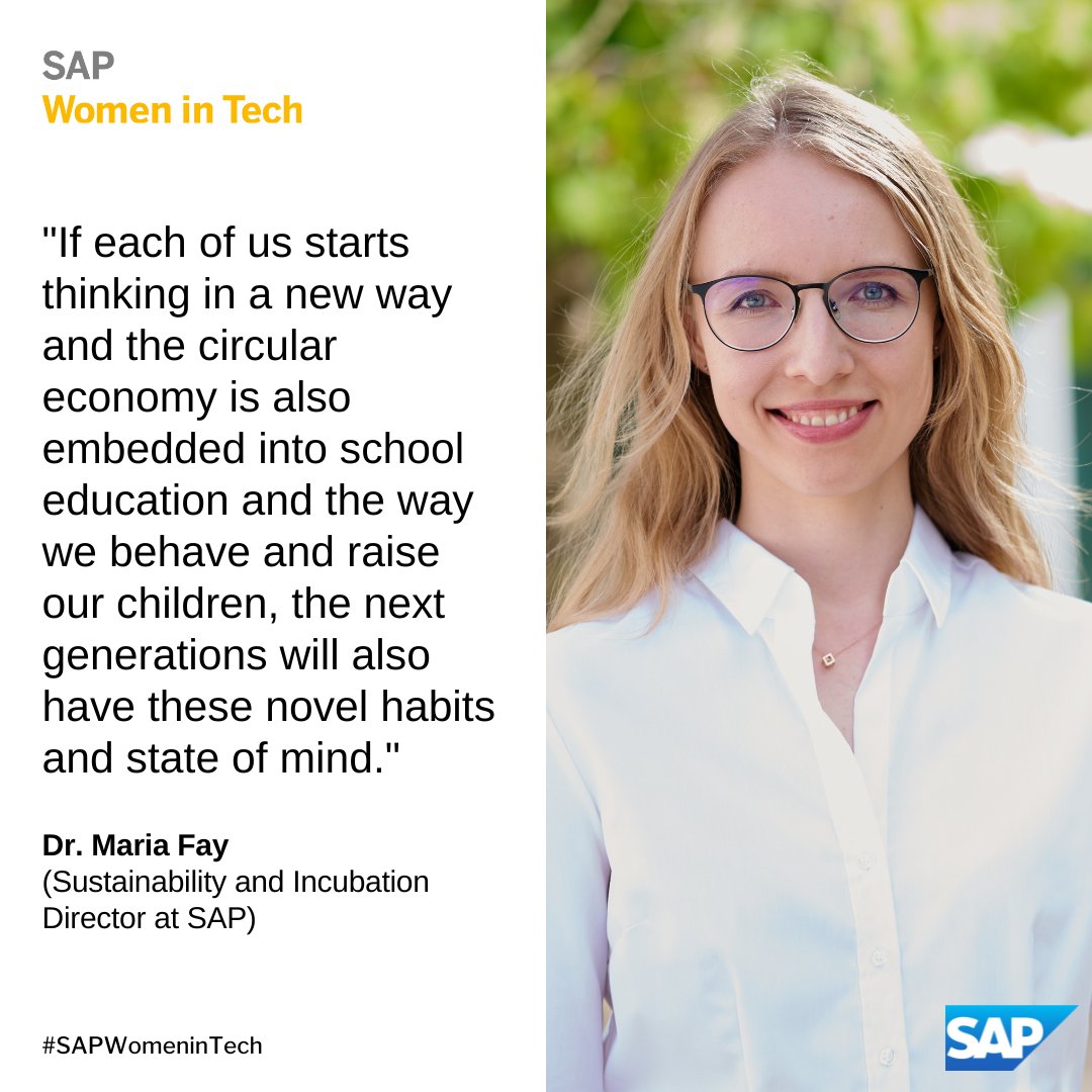 DebbieRigger's tweet photo. In her interview with Female One Zero Dr. Maria Fay (Sustainability &amp; Incubation Director at SAP) talks about Catena-X, her path into the IT industry and tells why collaboration is central for a sustainable future.
 
Read her full interview here: https://t.co/pgWYvgQAn5 https://t.co/KOh4bWNnV5