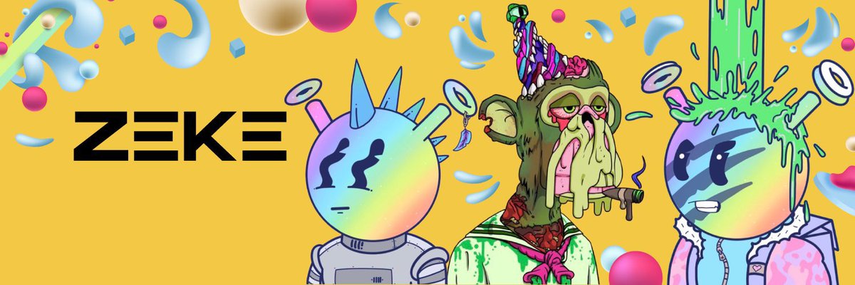 New Banner from fellow <a href="/BoredApeYC/">Bored Ape Yacht Club 🍌</a> <a href="/Bigger1_/">B I G G E R</a> 🫡 thank you my brother! He reached out to me and said he’d do a banner for me with my favorite projects on it - Web3 is proof there are really genuine and great people in this world! Everyday is a party!🔥 🥳