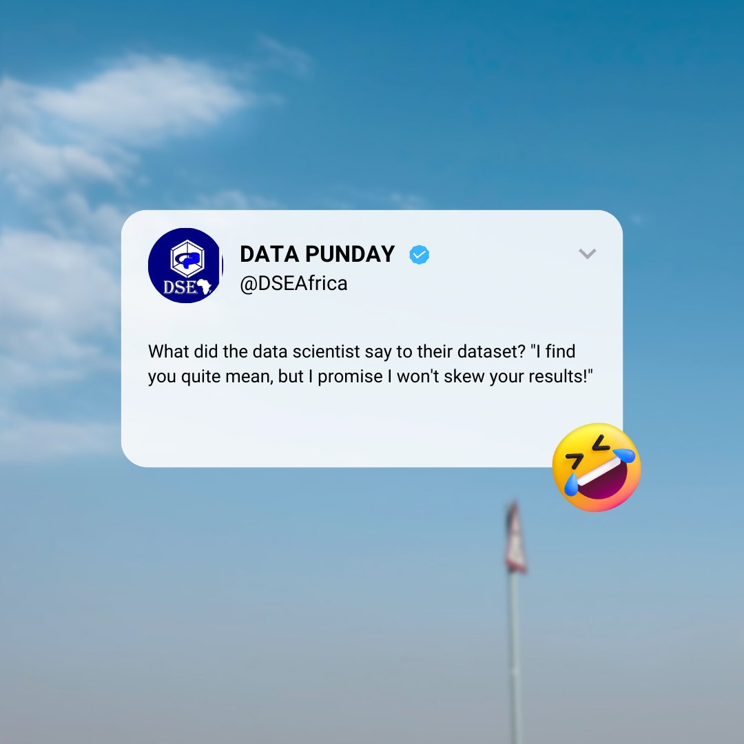 DSEAfrica's tweet image. Happy Thursday Data Nerds! 
#PUNday 
#DataSciencePuns&quot;
#DataScienceEastAfrica