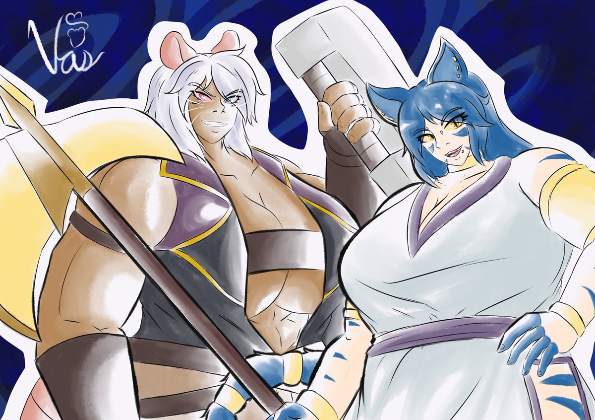 So I played the demo of <a href="/TH_Supermoon/">Supermoon Studio</a> 's debut game, Crimson Paraselene, and I loved it. Though, one character, <a href="/uberdust/">Uberdust</a> 's Anya, happened to steal my heart, from theme to design.

So much so that I may have had to make this.

I think that they would get along :)