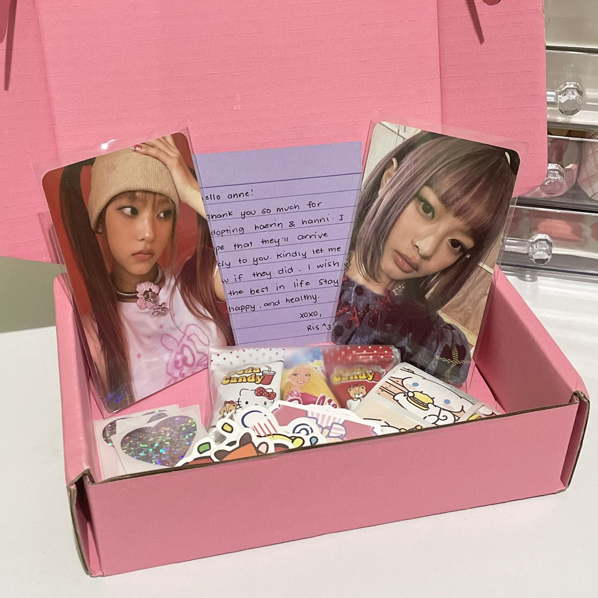 kimstanne_'s tweet photo. love mail from @Fairy_Beaunon ⋆ ˚。⋆୨୧˚
Thank you so much for packing hanni and haerin well! they arrived safe♡
#gotitfromris ‧͙⁺˚*・༓☾ https://t.co/sJCk0zDHyh