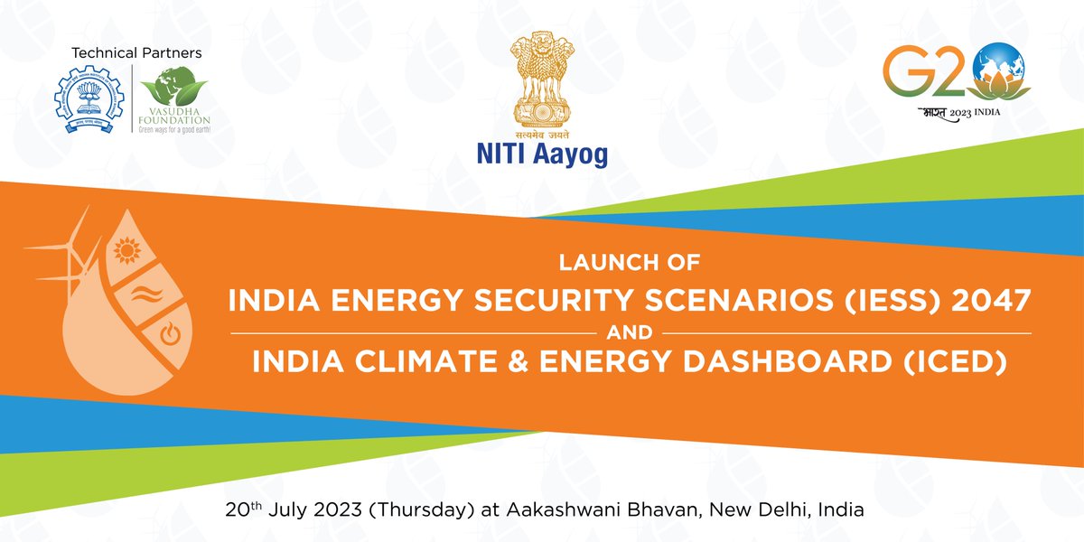Join us today for the launch of India Climate & Energy Dashboard (ICED), a one of its kind platform for seamless access to data on Energy & Climate 
An initiative by NITI Aayog  & Vasudha Foundation
#IndiaEnergy #nitiaayog #DataAnalytics 

Live at 11 am-lnkd.in/gr5wF8Qf