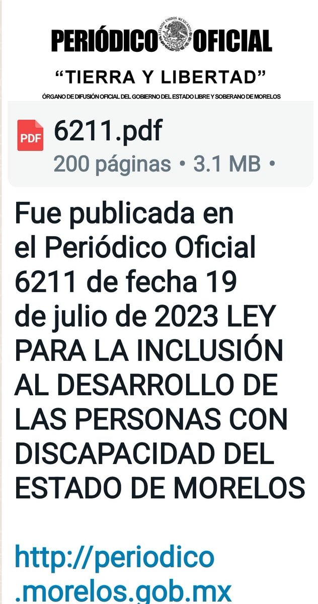 gallardolpzalex's tweet photo. Habemus Nueva Ley de  #Discapacidad en #Morelos y con ello Atención basado en el Modelo Social que establece la Convención sobre los #Derechos de las #personascondiscapacidad de la #ONU 
#inclusion #DDHH #igualdadynodiscrminacion #progresividad https://t.co/SGMCumcq2T