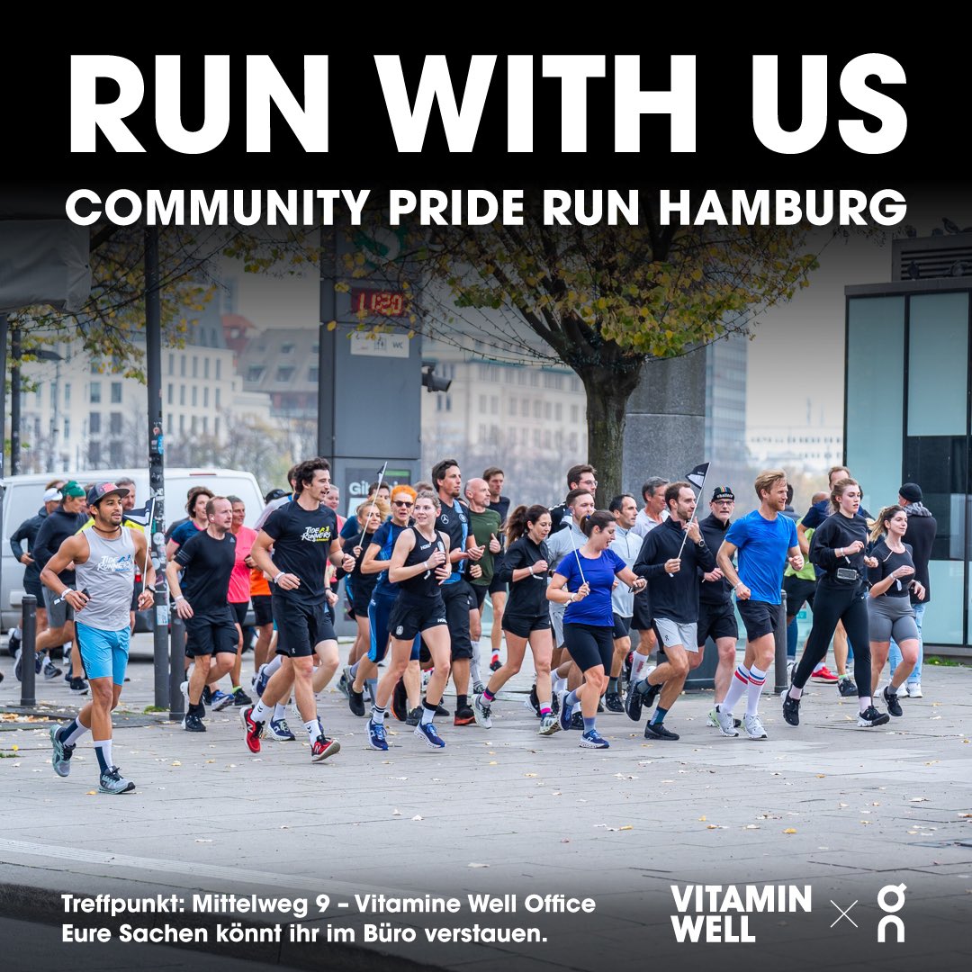 graphmelette's tweet image. Vitamin Well x On Community Pride Run Hamburg 

Wann? Am 29. Juli 2023 - 11:30 Uhr
Wo? Vitamin Well Office
Mittelweg 9, 20148 Hamburg

Registrierungslink: forms.gle/1HNCWnfxxoT8CQ…