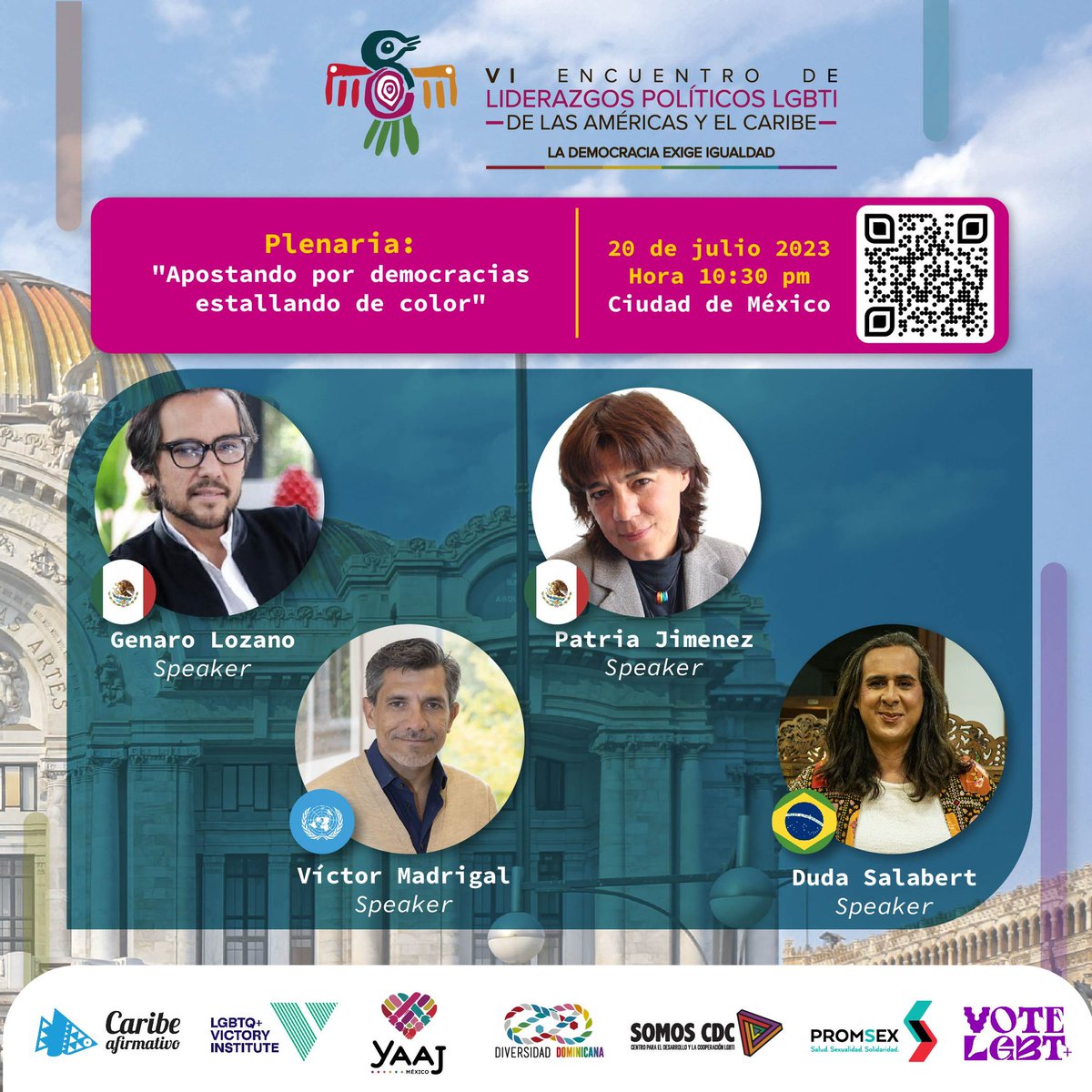 LiderazgosLGBT's tweet photo. 🏛️🗳️⚖️ El "VI Encuentro de Liderazgos Políticos LGBTI+ de Las Américas y El Caribe" ya está en curso y nos llena de emocion presentarles a quienes harán sinergia para compartirnos sus conocimientos y experiencias 👤✨. ¡Latinoamérica LGBTI+ estamos escribiendo la historia! 🇲🇽🏳️‍⚧️🏳️‍🌈 https://t.co/kqUQGoZh6Z