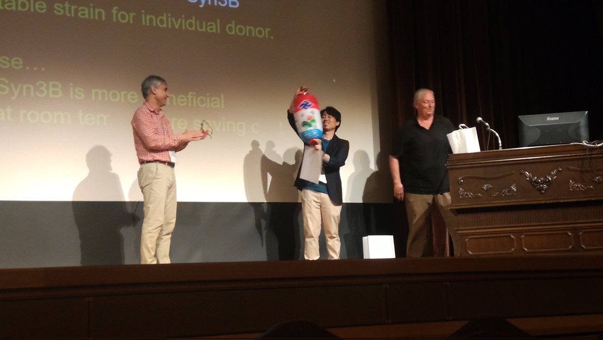 IOM_Osaka's tweet photo. IOM2023 Louis Dienes Award!! Dr. Masaki Mizutani! Congratulations!!
With poster award talk.
#IOM #IOM2023 #Mycoplasma #syn3 #optimization https://t.co/ZQmGcSCUls