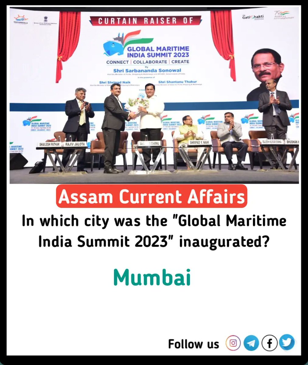 assam_current's tweet photo. @assam_current
#assamcurrentaffairs #gk #adre2.0 https://t.co/0GOGcvKMks