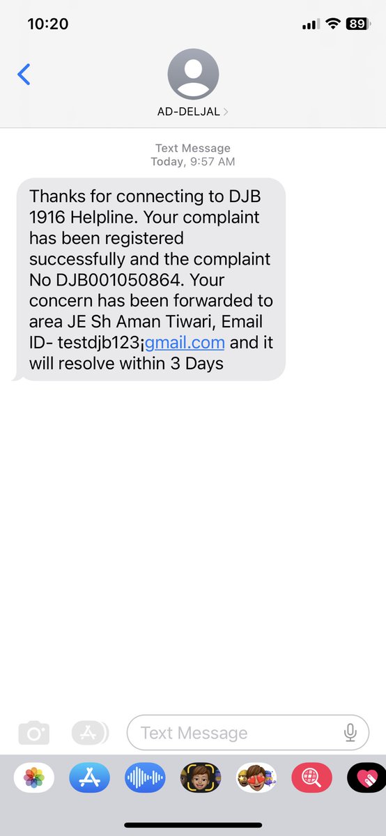 Sushant221's tweet photo. @DelhiJalBoard @ArvindKejriwal @attorneybharti #humayunpur 
Hi sir its been 2,3 days and we are facing no water supply issue in 56 - humayunpur, on doing complain they providing wrong invalid email address of area JE so no one can disturb them
Comp no- DJB001050864
No. 9873653023 https://t.co/gB2uhtjx71