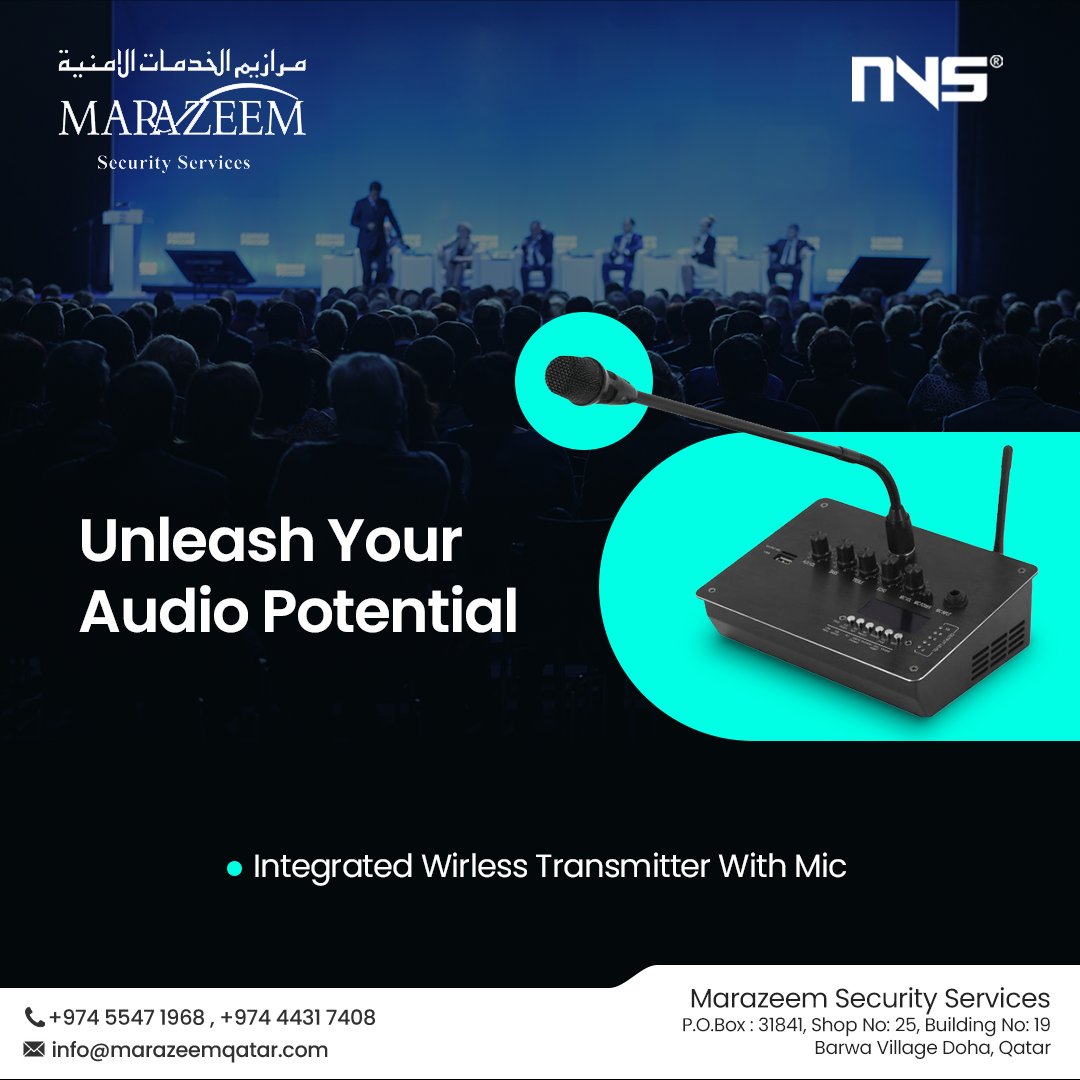 Experience seamless audio transmission and recording capabilities in one compact device and unleash your audio potential with the NVS-30030005MP Integrated Wireless Transmitter with Mic.

To know more, contact : +97455471968
.
.
#microphone #wirless #wirelesstransmitter #qatar