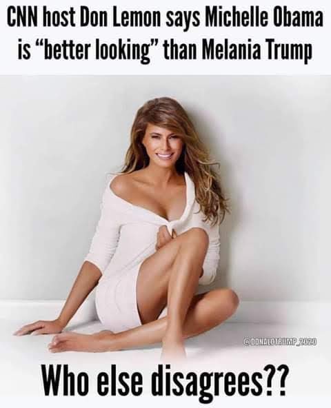 Melania is 💯% better looking than Michelle Obama! No contest!