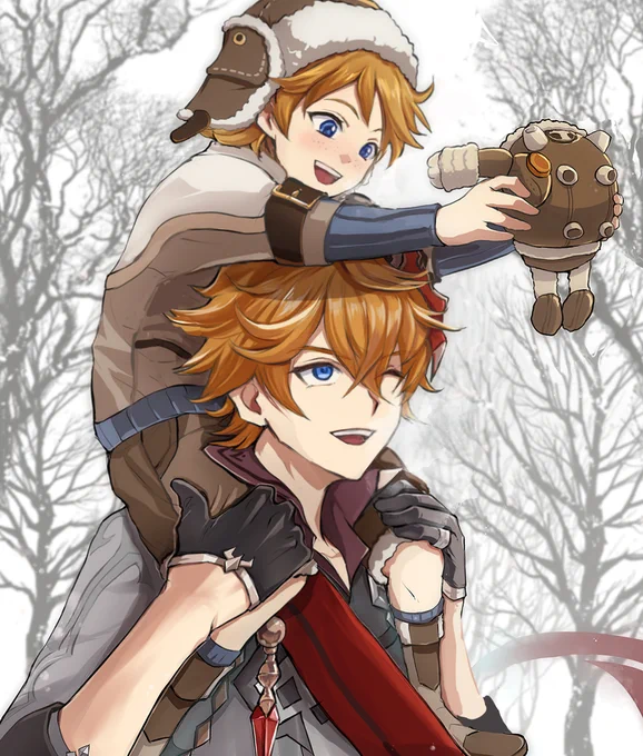 お兄ちゃんしてるタルも置いておきますね(再掲) #タルタリヤ生誕祭2023