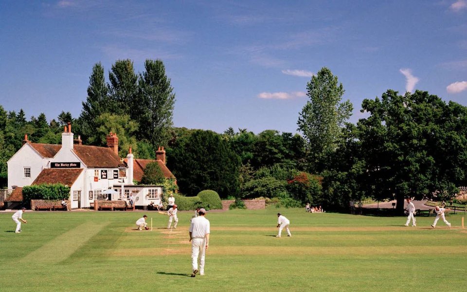 Today’s beautiful cricket ground is Tilford in Surrey