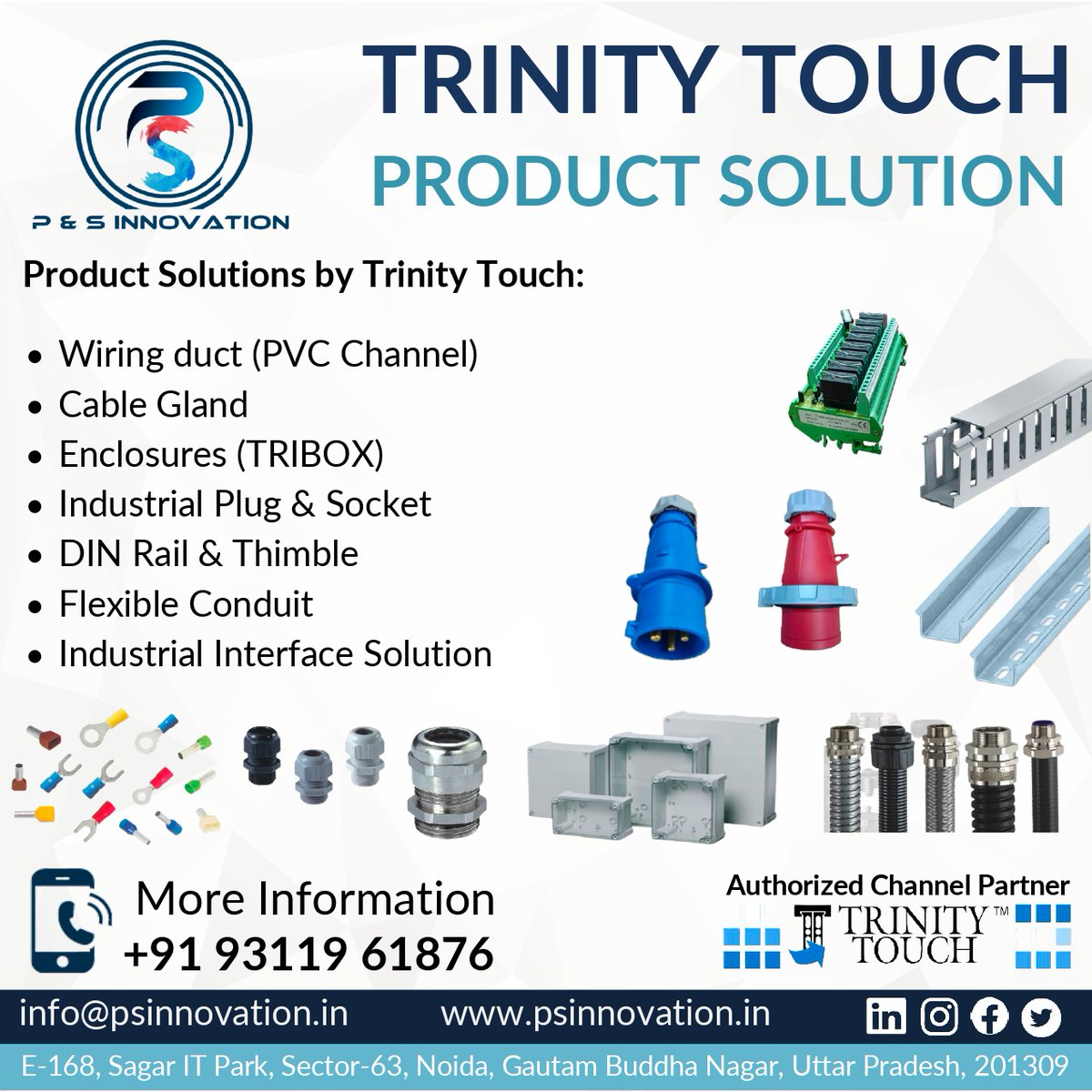 Trinity Touch is one of the leading manufacturers of industrial grade Enclosures, Cable Glands, Wiring Ducts, DIN Rails.

For More Information WhatsApp us on
wa.me/919821440617
#industrialautomation #trinitytouch