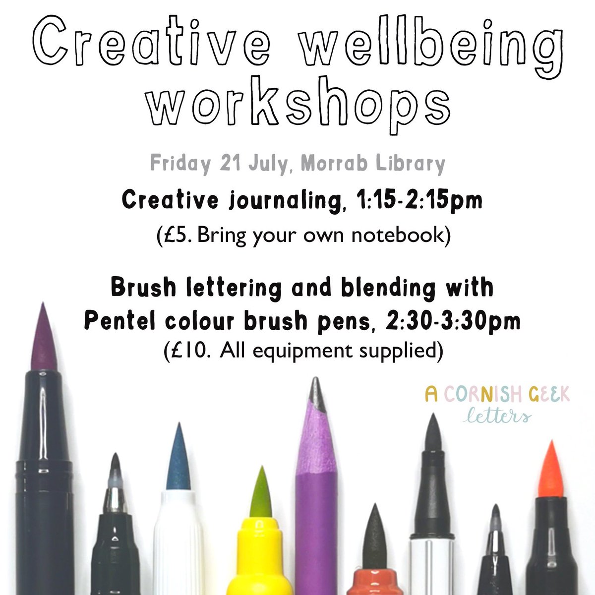 acornishgeek's tweet image. Two tickets left for tomorrow&apos;s workshops at @morrablibrary Email e.farley27@gmail.com to book