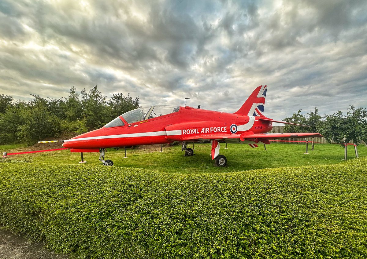 Recently put on display at Exelby Services near Leeming Bar, RAF Red Arrows XX306 Hawk T1.