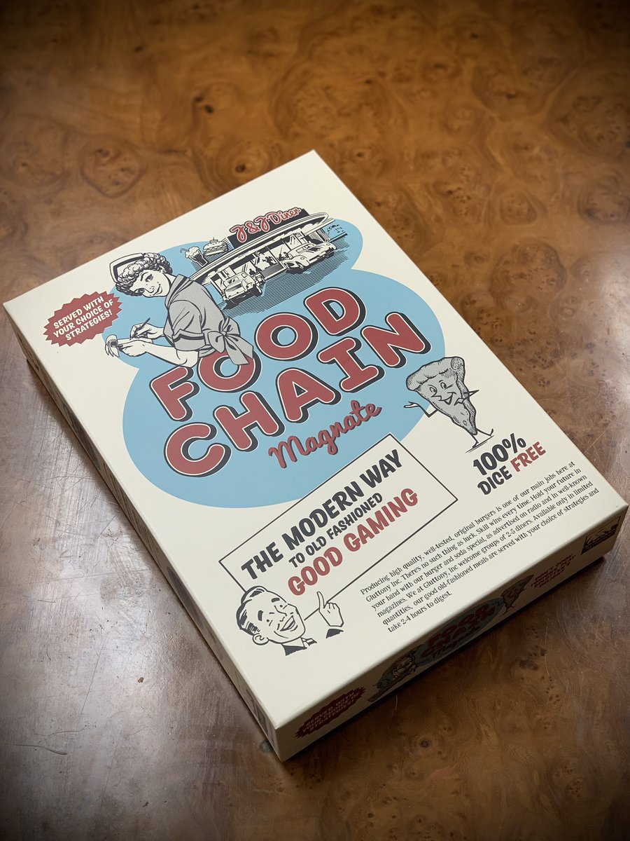 DanM9000's tweet photo. Had a chance to play #FoodChainMagnate published by Splotter Games. Talk about a brutally fun euro game! I’ve waited a long time to play this game and I really enjoyed it. Love king forward to the next play! @meeplenomics @PanikGames #boardgame #gamenight #fun #games #play https://t.co/FlBrPbs5zS