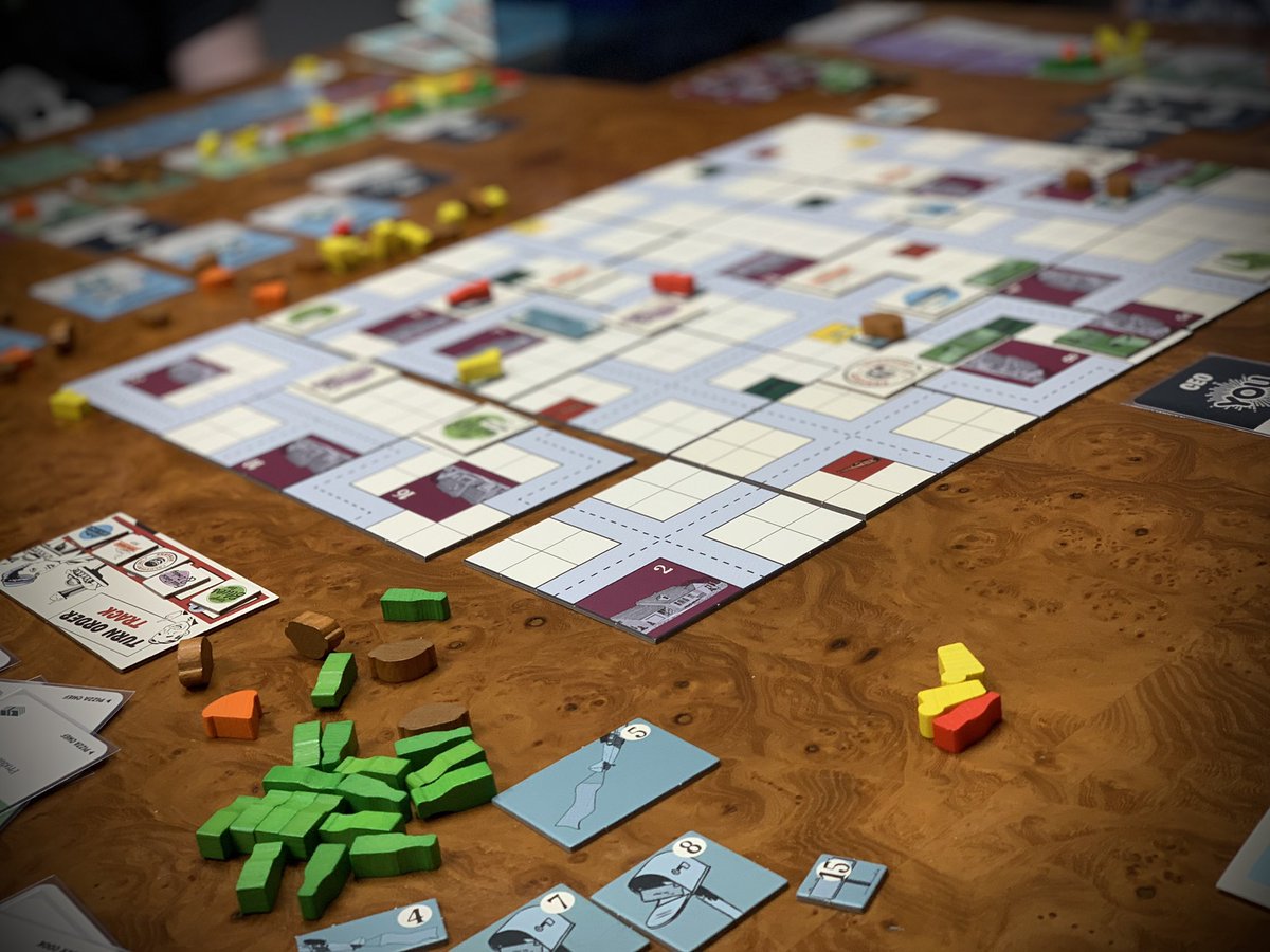 DanM9000's tweet photo. Had a chance to play #FoodChainMagnate published by Splotter Games. Talk about a brutally fun euro game! I’ve waited a long time to play this game and I really enjoyed it. Love king forward to the next play! @meeplenomics @PanikGames #boardgame #gamenight #fun #games #play https://t.co/FlBrPbs5zS