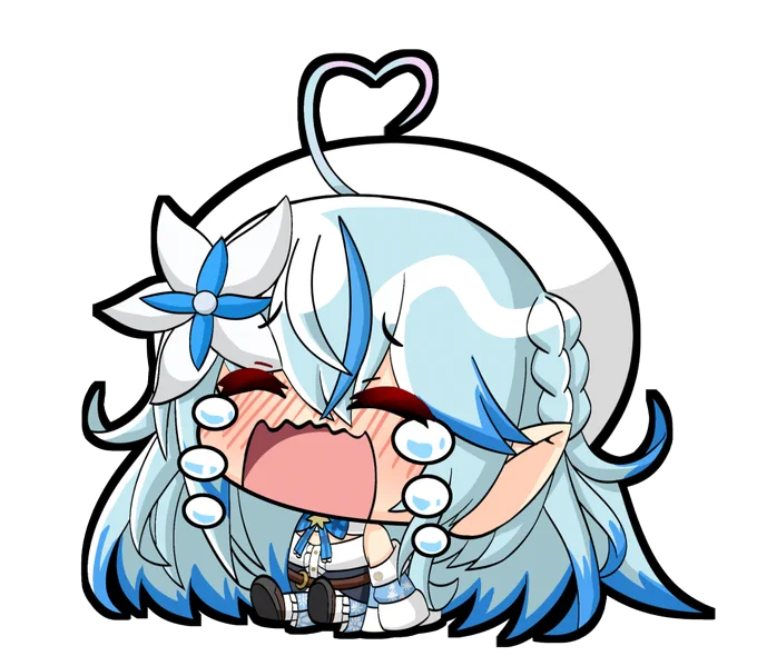 ぎゃん泣きラミィちゃんの本人様用透過イラスト置いときます  #LamyArt 