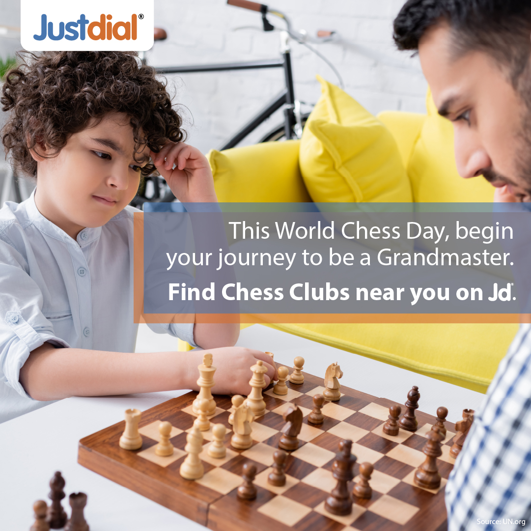 #Chess is the most versatile and inclusive strategy games. With roots in ancient India, chess is one of the most intellectual and cultural games. On #WorldChessDay, find Chess Clubs near you on Jd to engage in games with fellow chess enthusiasts. #chessday #chessgame #chessclub