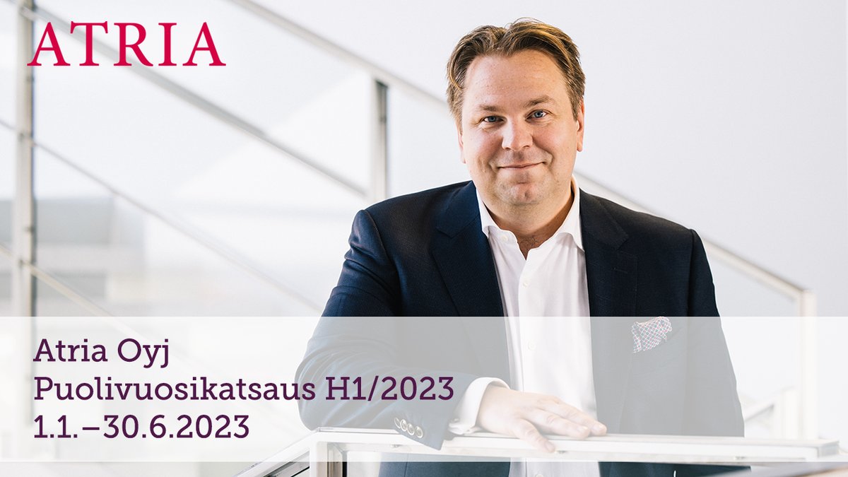 Atria-konsernin toimitusjohtaja <a href="/KaiGyllstrom/">Kai Gyllström</a>  kertoo haastattelussaan, että kausi H1/2023 meni suunnitelmien mukaan ja yhtiö teki vahvan tuloksen. Katso video tästä linkistä: youtu.be/IQfTyPNAOho #AtriaH123