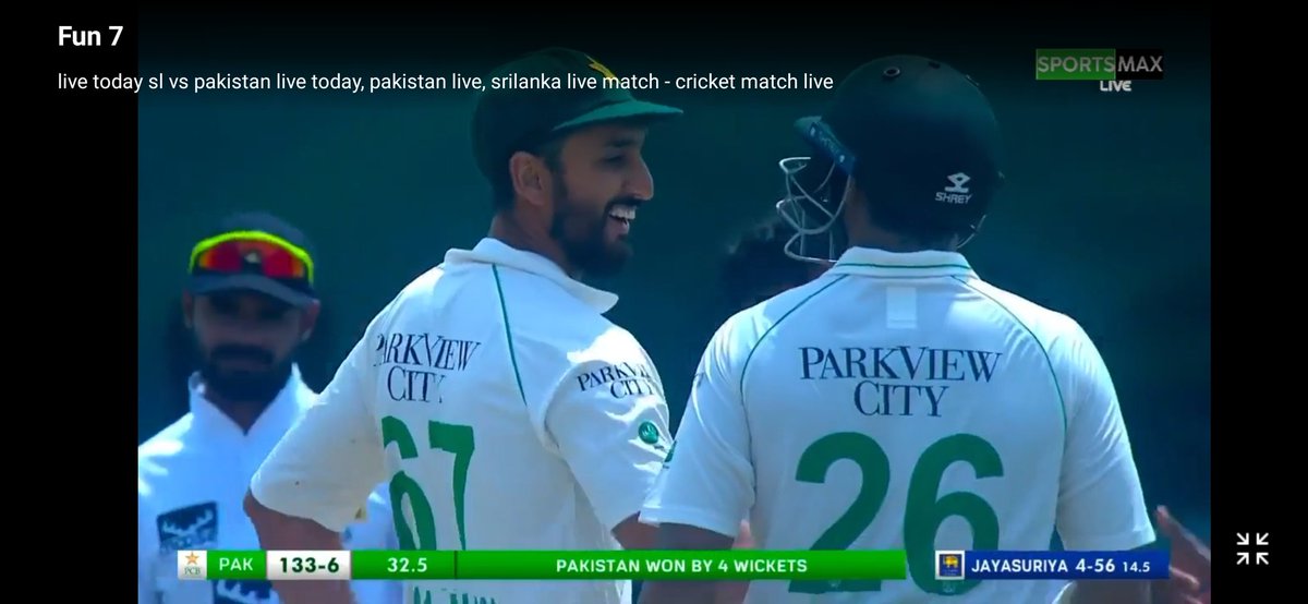 MAnastweets1's tweet photo. Alhumdullillah Pakistan won by 4 wickets 
#PAKvsSL 
#SLvPAK https://t.co/w1WC9LgeWj