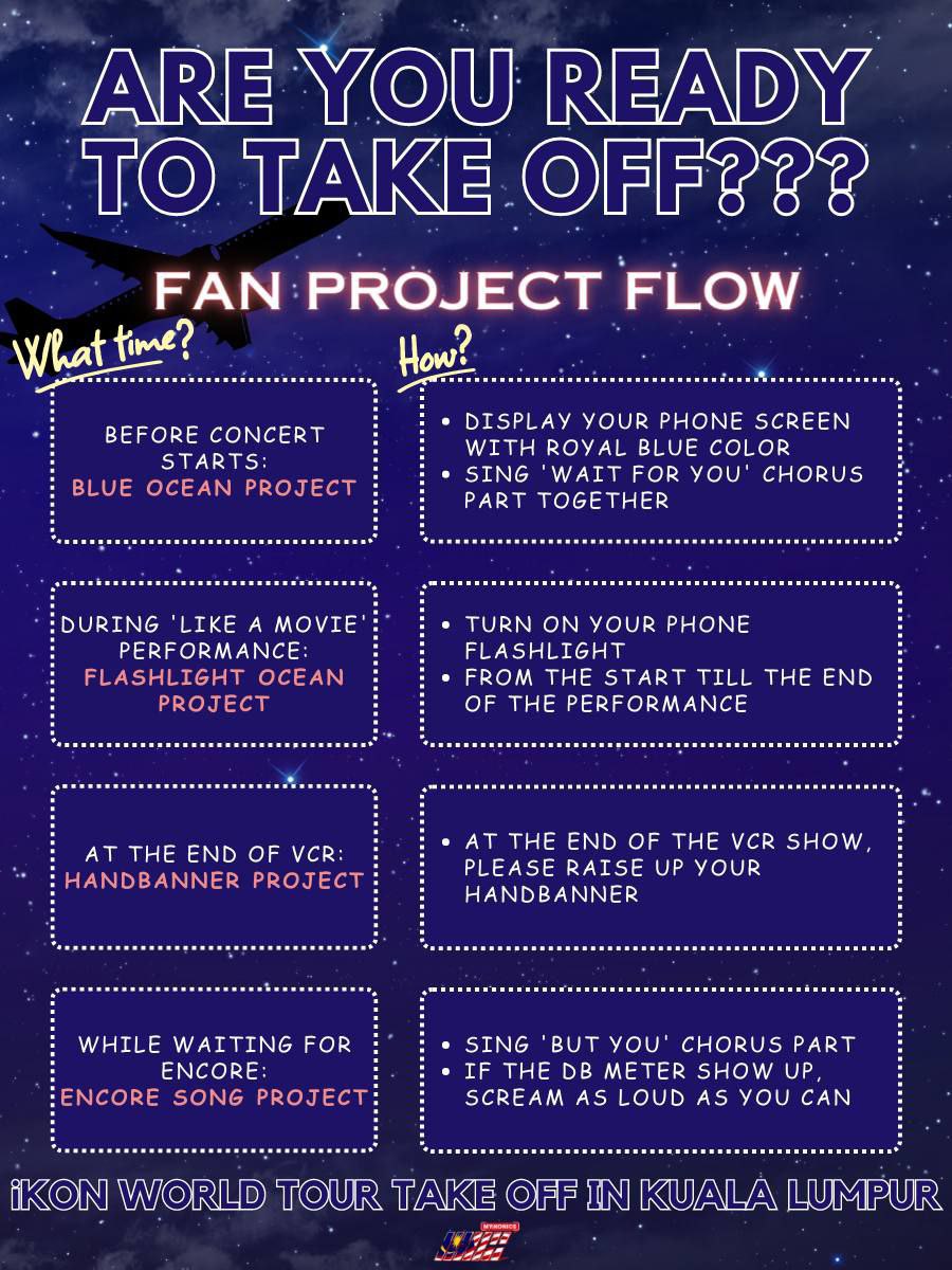 MYiKONICS's tweet photo. 📢 iKONICs 

Are you ready to Take Off? Ready! 🚀

Join our fan project for iKON World Tour Take Off in Kuala Lumpur 2023!

How to join us? Follow the Fan Project Flow below. 😍

Together, let's make this project a success! 🫶🏻✨

#iKONinKL #iKONinMY https://t.co/oqEsrMfHnb