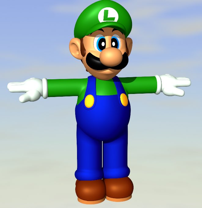 Luigi, T-Pose