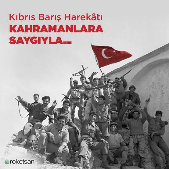 Fthtprk27's tweet photo. Kıbrıs Barış Harekatı'nın 49. yıl dönümünde tüm şehitlerimizi rahmet ve minnet ile, gazilerimizi hürmet ile yad ediyoruz. https://t.co/0d0uZVTyvx