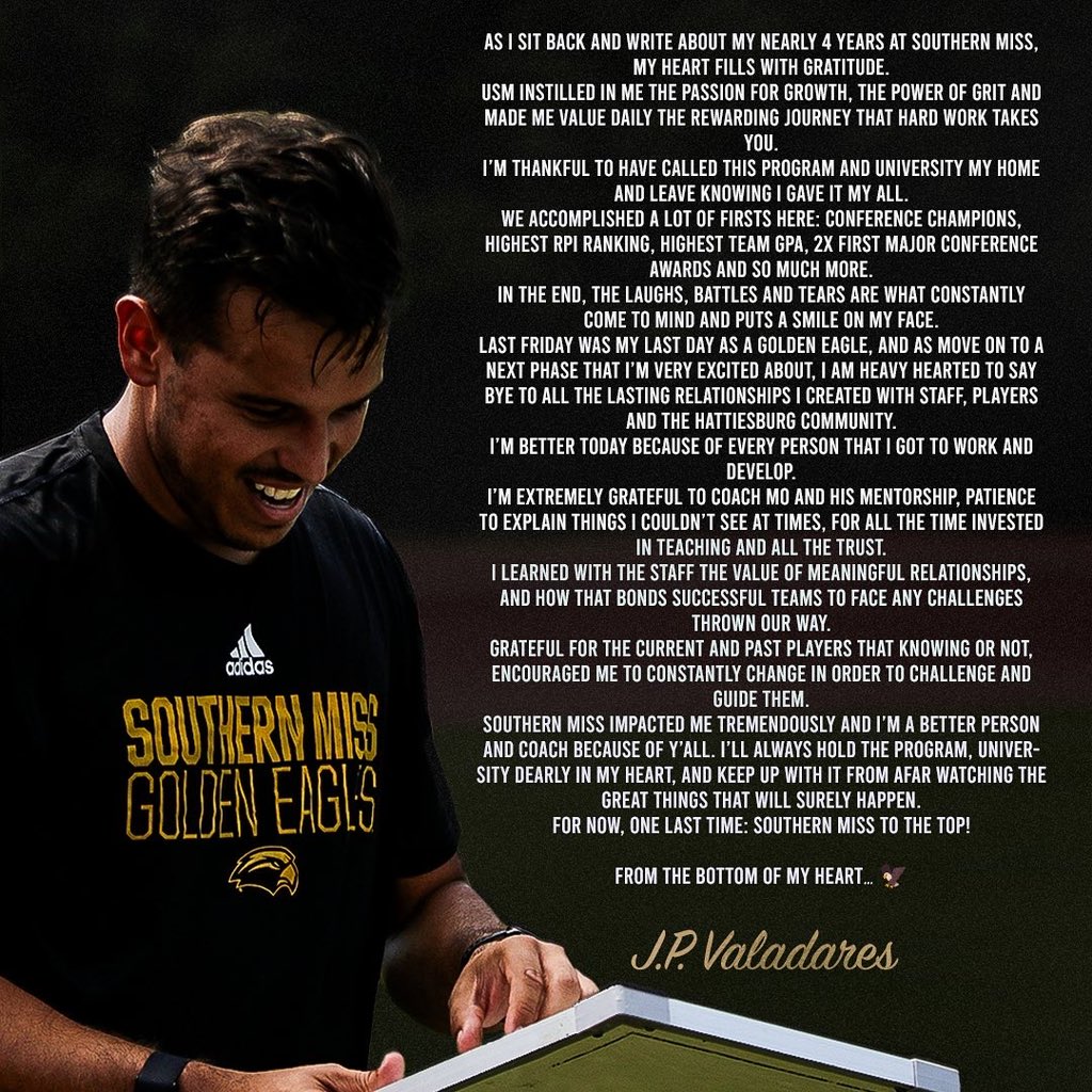 coachjpMICHIGAN's tweet photo. Thankful to Southern Miss, @jmcclain_USM , @MohammedElZare and everyone that allowed me to be a part of the soccer program and a great University that will keep achieving great heights. #SMTTT https://t.co/jlzQeF00Nb