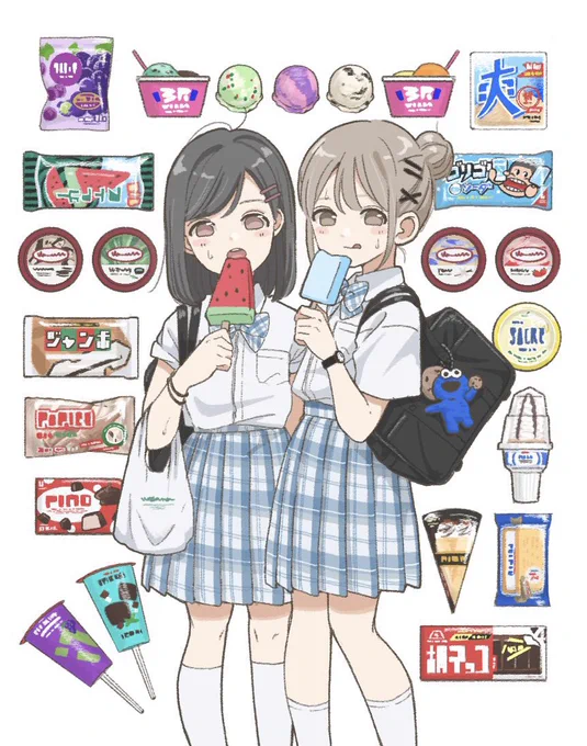 好きなアイスたち🍦🍦  #イラスト