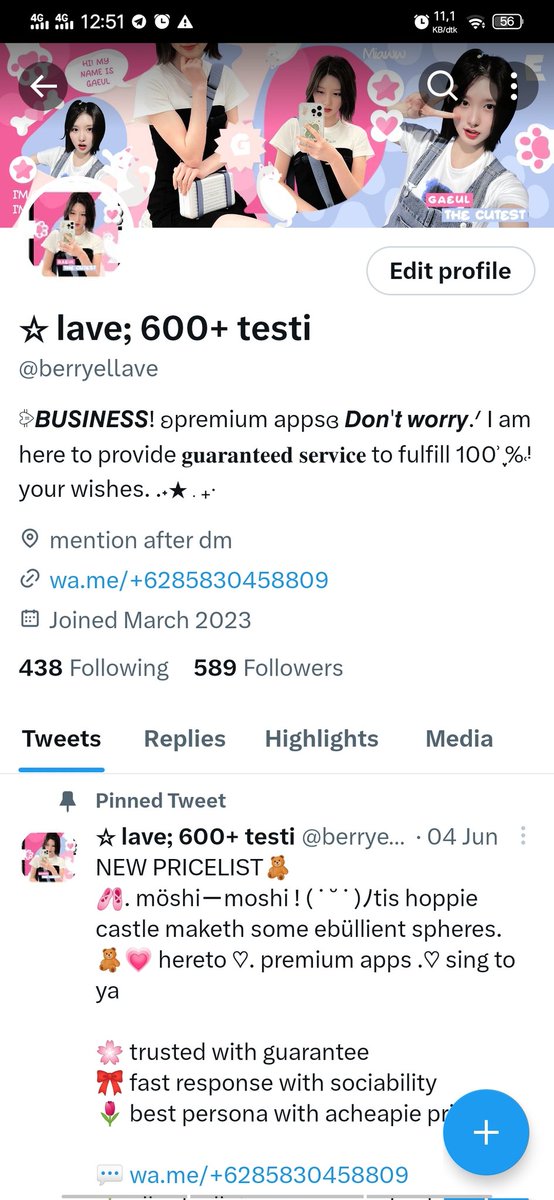 grgr ganti dn centang biru ku ilang hiks