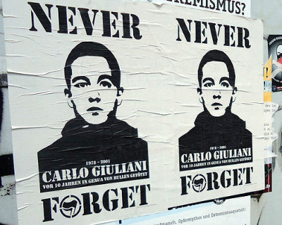 Defend_Kurd's tweet photo. Heute ist der Jahrestag der Ermordung von #CarloGiuliani. 

Carlo wurde 2001 von Carabinieri während der Proteste gegen den G8 Gipfel in #Genua erschossen. Trotz zahlreicher Fotos und Videoaufnahmen des Geschehen wurde das Verfahren 2003 eingestellt. Carlos Vater sagte ... 1/2 https://t.co/7vTzIKybzV