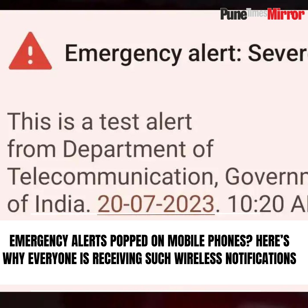 ThePuneMirror's tweet photo. Emergency alert pop-ups from the Government have been flashing on everyone’s mobile phones. Everyone is wondering what these ‘wireless notifications’ are about. There is nothing to be sceptical about, as these are not fraud alerts. The Government has started wireless signals to tackle emergencies and alert the citizens. 
These notifications are critical to know any emergency around you, like flood, landslide, etc. 

Read more on https://t.co/6TbbxYVe32

#pune #Punecity #punecitynews #punenews #news #mobilnotifications #digitalindia
