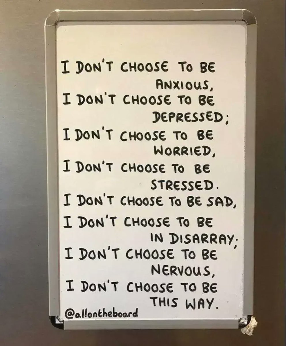 MindBodySoleUK's tweet photo. Nobody chooses to be :

- Anxious
- Depressed
- Worried
- Stressed 
- Sad

But we can choose to be kind to each other. 

Please be kind to others 💜

📸 All on the Board https://t.co/Fcw5WFcsuK