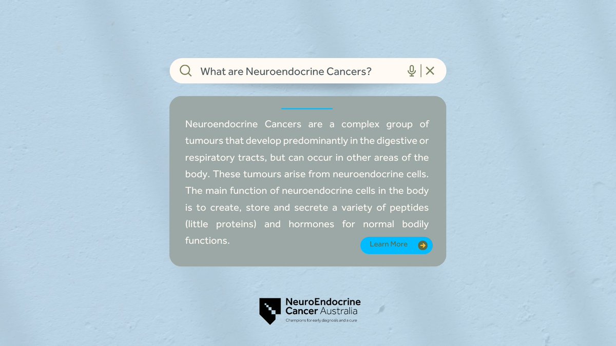 Like all cancers, Neuroendocrine Cancers develop when cells divide uncontrollably and grow into a tumour. In the case of #NETs, this happens in Neuroendocrine cells. Read more about #NETs and the symptoms of NETs: ow.ly/WTvX50PgLQP