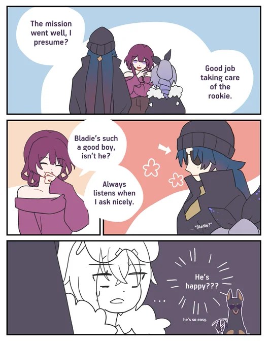 Doberman energy #HonkaiStarRail  #Blade #Kafka #Silverwolf #kafblade
