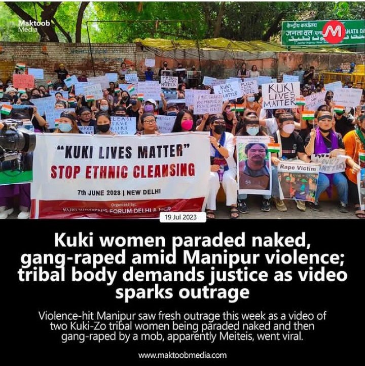 Feel ashamed of always addressing women issues and yet no justice prevailed, India being democratic to unprotected nation. Central government is sleeping, media is blind and people are horrified
#Manipur_Violence 
#ManipurBurning
#Manipur