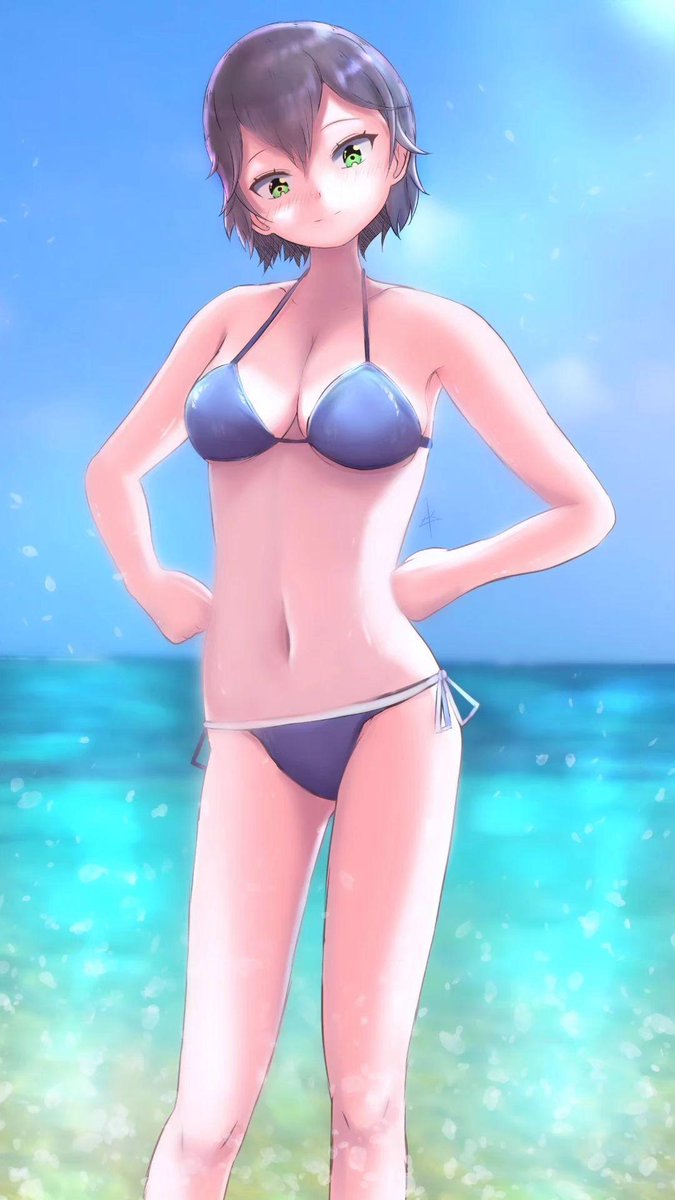 7/19/23 

Summer themed practice piece i did suggested by a friend!! ☀️ ⛱️ 🌊 
#ArtistOnTwitter #animeart #digitalart
