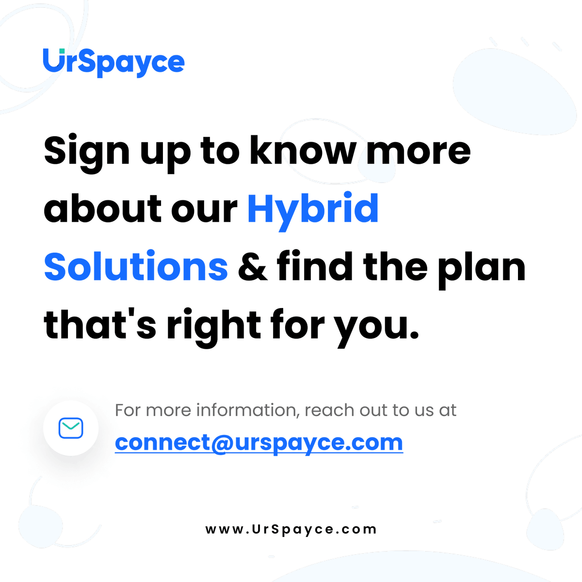 UrSpayce's tweet photo. To learn more about UrSpayce hybrid workspace solutions &amp; how we can help you transform your workplace, sign up today!

#hybridwork #flexiwork #remotework #workfromhome #worklifebalance #employeeexperience #employeeengagement #hybridworking #SaaS
#UrSpayce #happyworking https://t.co/BcZ0uXi6Ip