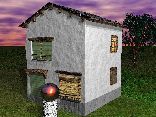 fucked up old house but with gazing ball and i used bryce this time
