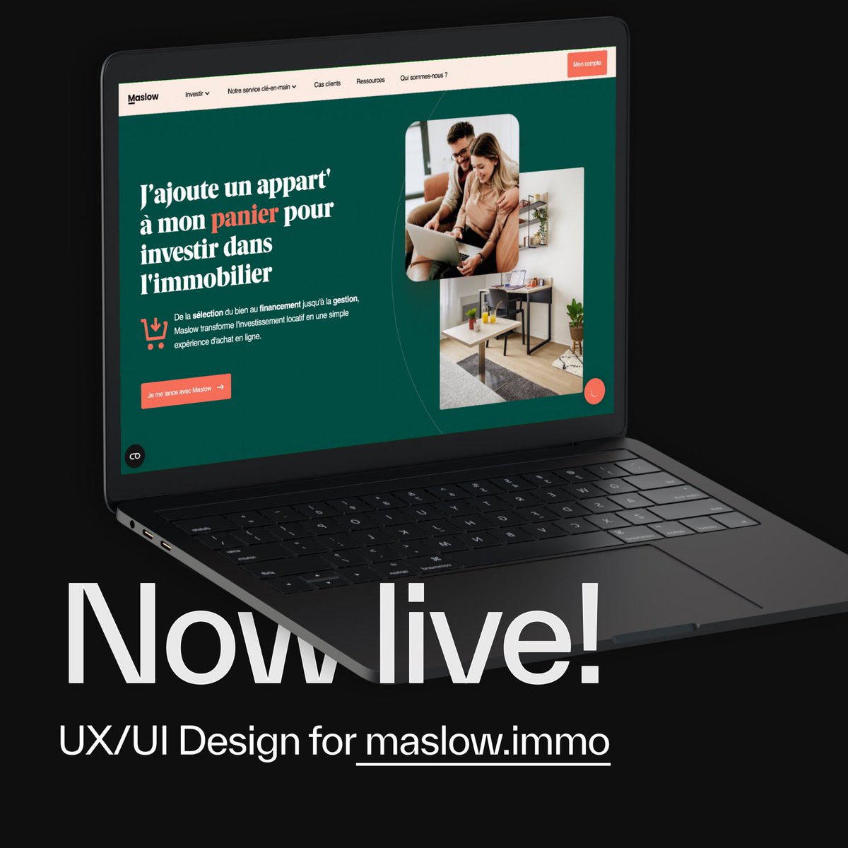 Now live: maslow.immo, a new solution that turns rental investment as simple as online shopping.
In collab. w/ Singulier.co, we worked the UX/UI of this one-stop solution that let you buy a property, rent it and collect the rent, without leaving your desk.