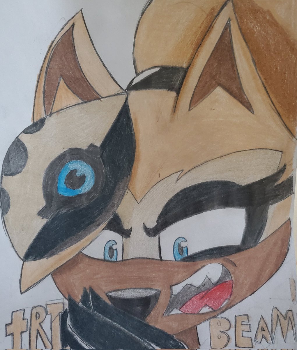 Chiwennie17's tweet photo. What if whisper learn the Tri beam?
(Inspire by cell vs tien. Apology for my lack of coloring skills and shading) 
#WhisperTheWolf #Tribeam #art https://t.co/luotbpPr0c