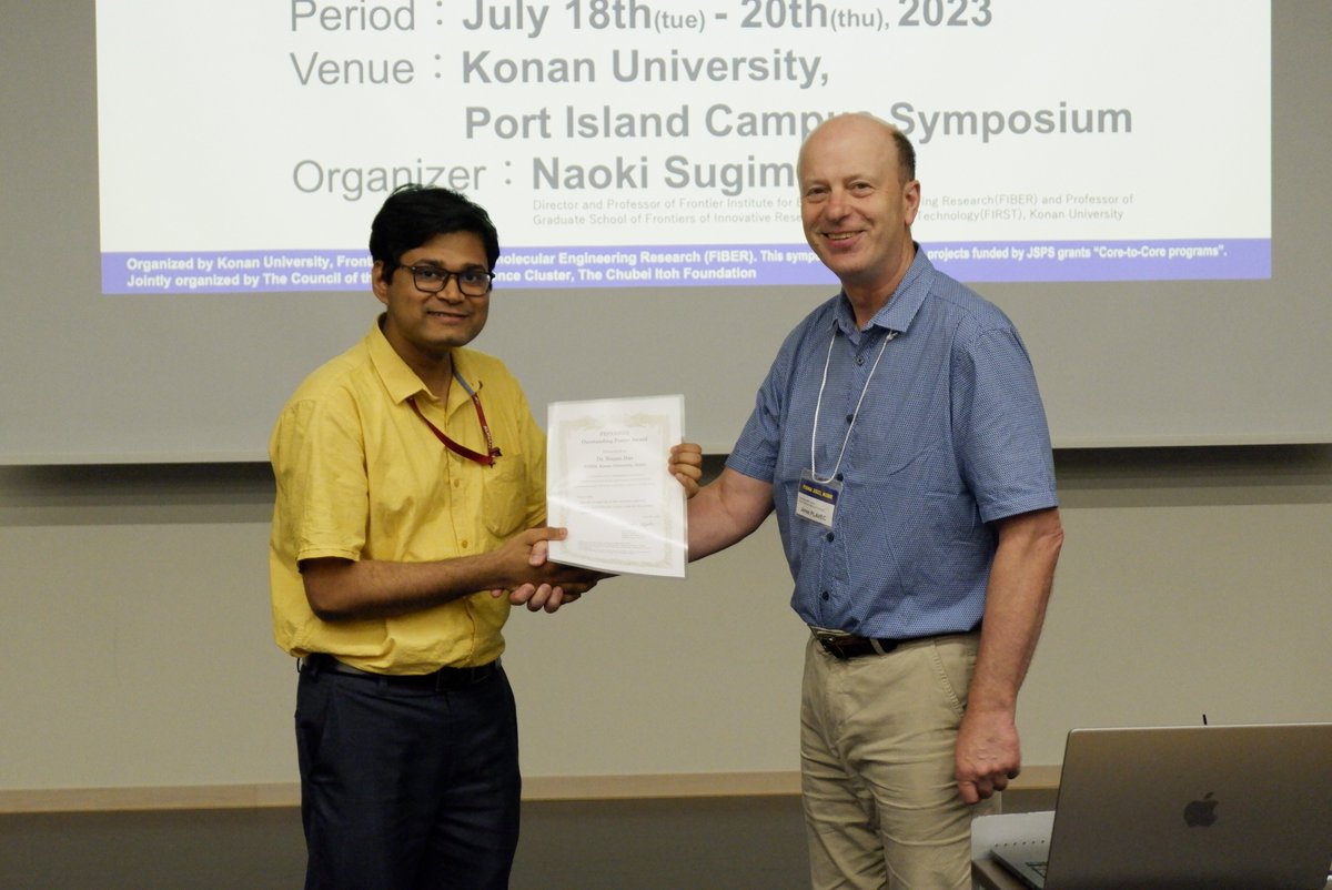 konanfiber's tweet photo. Dr. Sinjan Das from FIBER, Konan Univ. has been selected as a poster award! congratulations! https://t.co/atnVq4dXQg