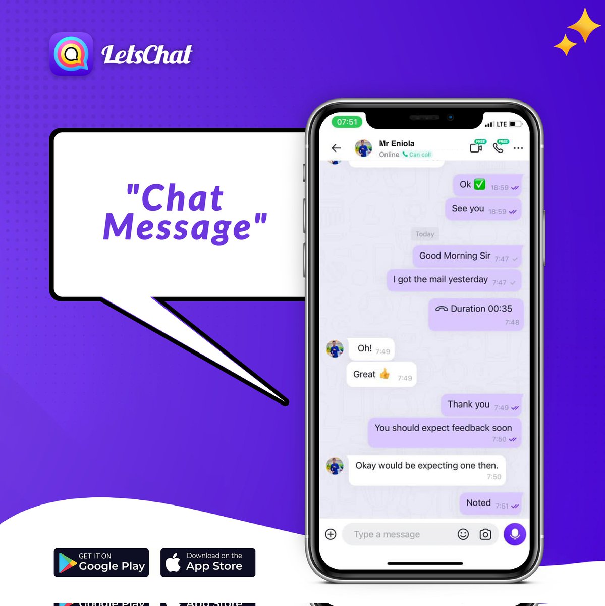 Happy_luckyyyyy's tweet photo. Today's chapter on "Riddle me this." Take a guess before sliding.
#trendingnow #trending #Riddleme
Download LetsChat ๐
https://t.co/Vw2QYWrnPz
LetsChat is here to stay ๐ฅณ๐๐๐
โค๏ธ Let's meet ๐ Let's share ๐ LetsChat ๐ค https://t.co/fvKWdJXpA7