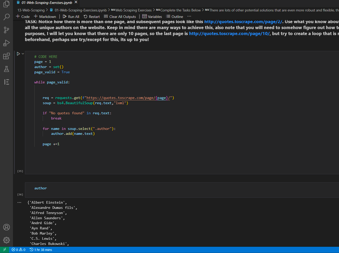 PeterDrivas2's tweet photo. Peter Drivas Day 45 of #100DaysOfCode in Python  Completed all of the web scraping part. Scraped the https://t.co/ebf31ksOAO website  Interesting we can get all data in few secs  Today I covered: ✅Requests #Python #pythonprogramming #100daysofcodechallenge #LearnInPublic https://t.co/KCzvWIaduf