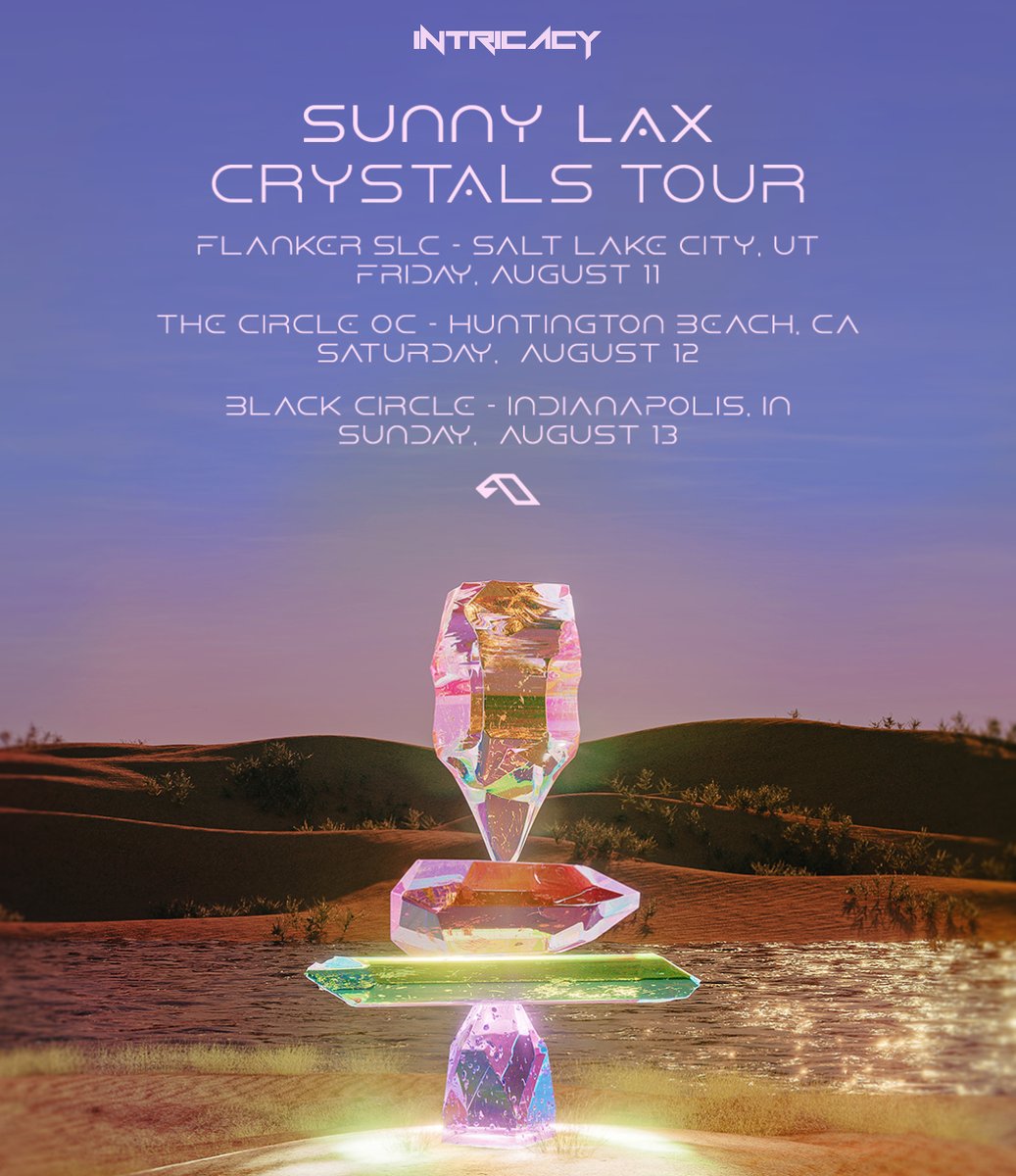 Intricacy (@intricacynights) on Twitter photo **SHOW ANNOUNCEMENT**
3 peat this August with the one and only <a href="/sunnylax/">Sunny Lax</a> 💎🎧
Friday Aug 11th SLC: intricacyslc12.eventbrite.com/?aff=TW
Saturday Aug 12th OC: intricacyoc23.eventbrite.com/?aff=TW
Sunday Aug 13th INDY: intricacyindy04.eventbrite.com/?aff=tw
<a href="/tfla_official/">Tfla_official</a> <a href="/anjunafamilyla/">AnjunafamilyLA</a> **SHOW ANNOUNCEMENT**
3 peat this August with the one and only <a href="/sunnylax/">Sunny Lax</a> 💎🎧
Friday Aug 11th SLC: intricacyslc12.eventbrite.com/?aff=TW
Saturday Aug 12th OC: intricacyoc23.eventbrite.com/?aff=TW
Sunday Aug 13th INDY: intricacyindy04.eventbrite.com/?aff=tw
<a href="/tfla_official/">Tfla_official</a> <a href="/anjunafamilyla/">AnjunafamilyLA</a>
