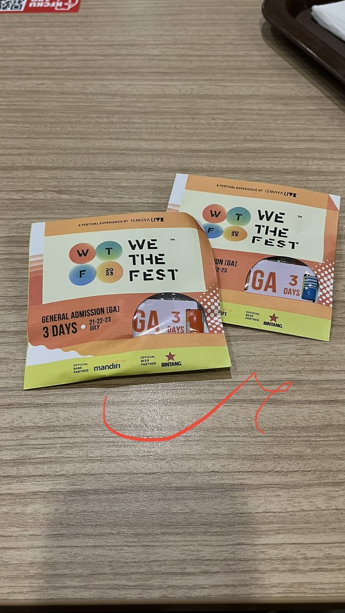Di jual tiket We the fest 
GA 3 days pass (wrist band)
Cod sekitaran pancoran 
Minat dm aja 
#tiketwtf