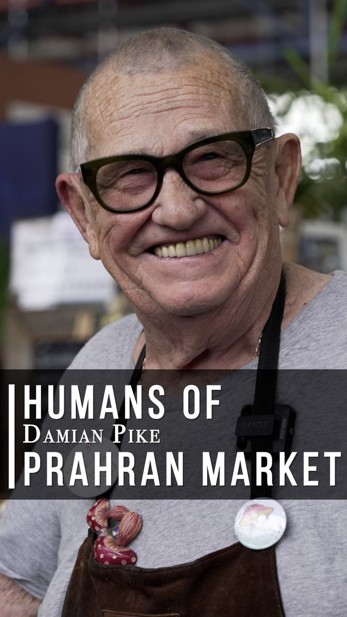 Damian Pike aka The Mushroom Man from Pikes Mushrooms starting out selling button mushies many years ago. Today, he stocks 45-50  mushroom varities, many of which are Australian grown. #PlateForAMate 
🔗To watch Damian's #HumansofPrahranMarket video go to: prahranmarket.com.au/humans-of-prah…