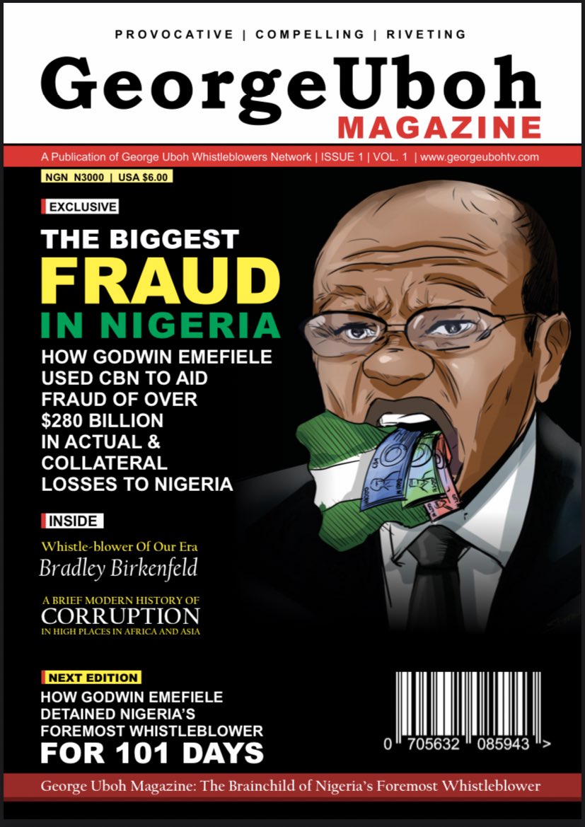 GeorgeUbohTV's tweet photo. This is not just a Magazine 
It is an expository on Issues that has kept Nigeria Stagnated 
PROVOCATIVE |COMPELLING|RIVETING
To get a hard Copy 
Mail cdlrmgmt@gmail.com 
for soft copy refer to site on bio
#Georgeubohtv
#Whistleblower 

cc:@guwnetwork https://t.co/8qAz31piDF